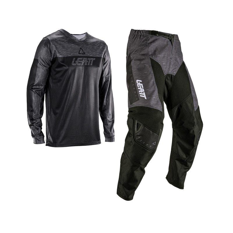 STRÓJ OFFROADOWY BLUZA I SPODNIE JUNIOR LEATT MINI RIDE KIT 3.5 STEALTH BLACK GREY