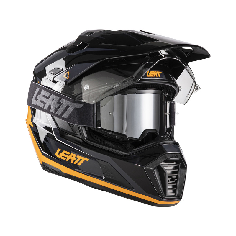 KASK MOTOCYKLOWY Z GOGLAMI LEATT ADV 7.5 BLACK ORANGE