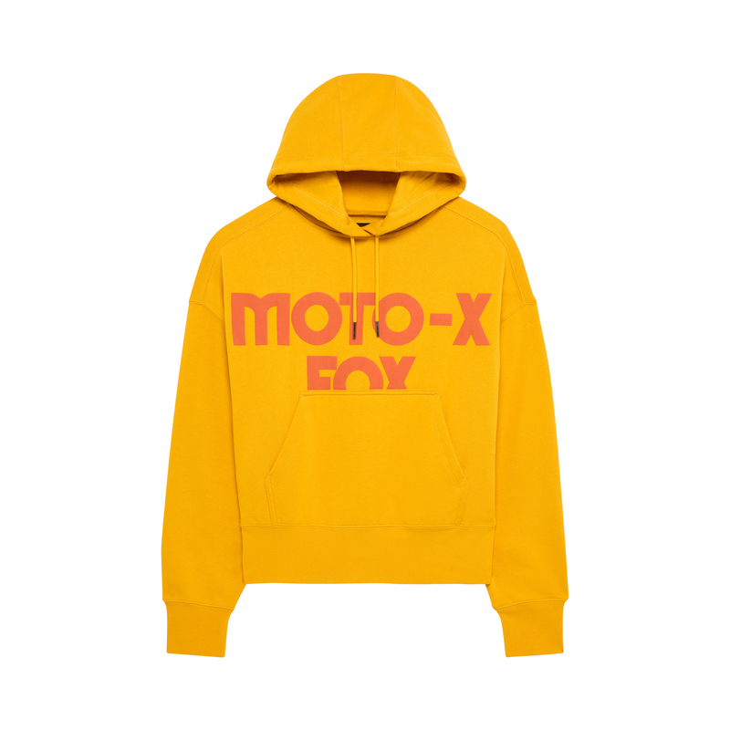 BLUZA Z KAPTUREM DAMSKA FOX MOTO-X OVERSIZED MUSTARD