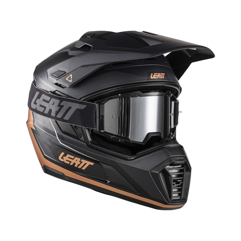 KASK MOTOCYKLOWY Z GOGLAMI LEATT ADV 7.5 BLACK BRONZE