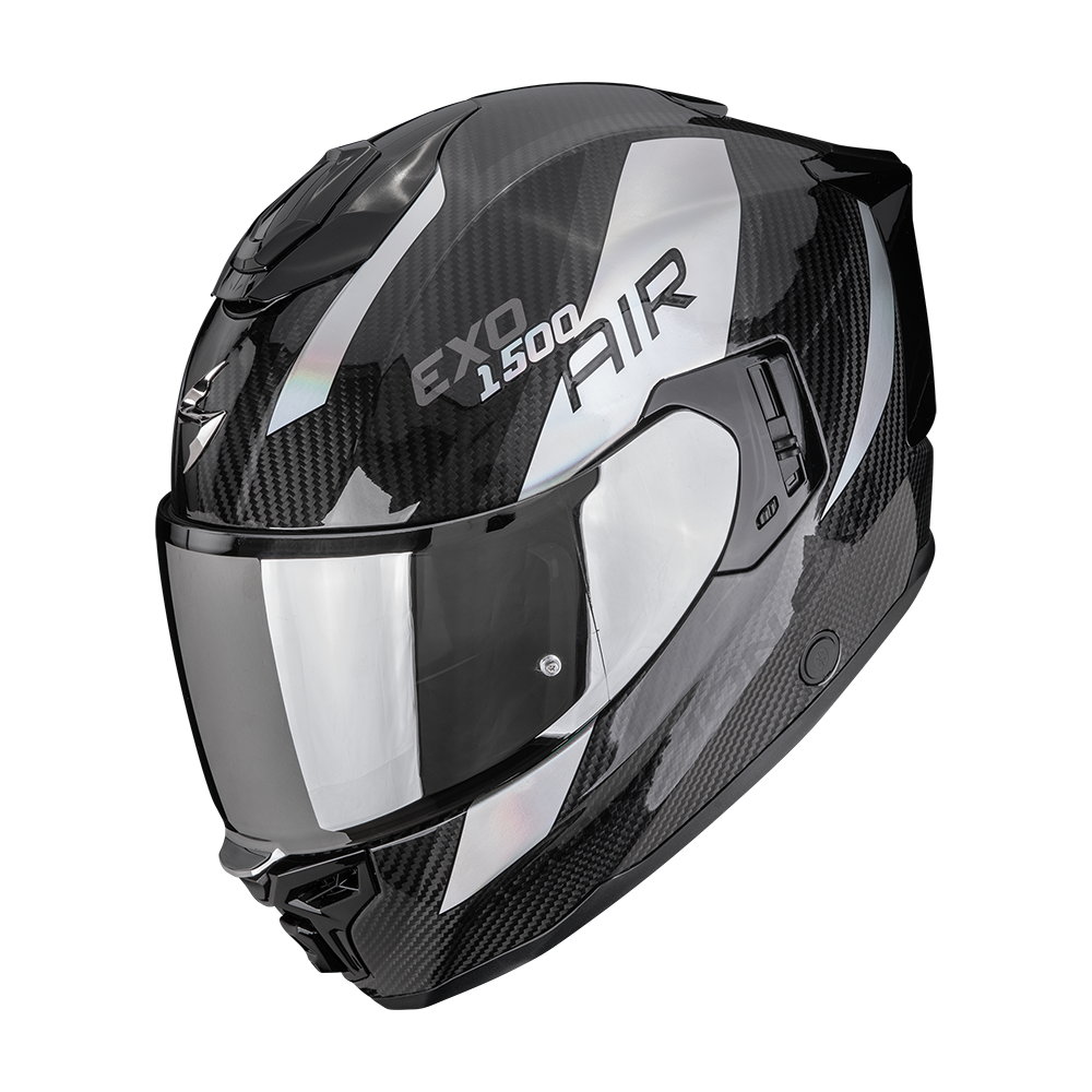 SCORPION KASK EXO-1500 CARBON AIR PLATTED BK-BLU L