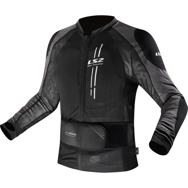 BLUZA LS2 X-ARMOR MAN BLACK SILVER